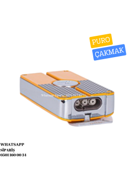 Cohiba Sarı 3 Torch Pürmüz Puro Çakmağı Siyah-Beyaz Detaylı