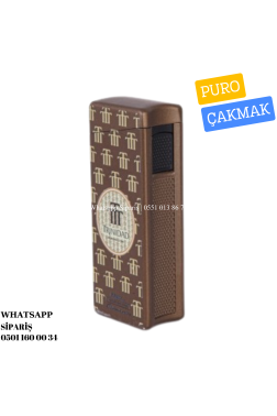 Trinidad Özel Üretim Tek Torch Pürmüz Kahverengi Puro Çakmağı