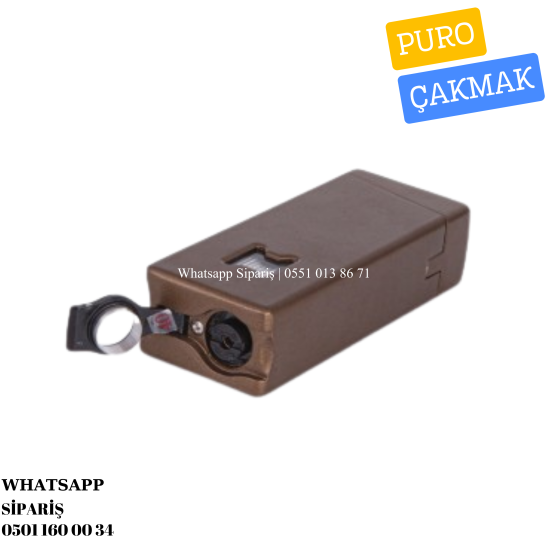 Trinidad Özel Üretim Tek Torch Pürmüz Kahverengi Puro Çakmağı