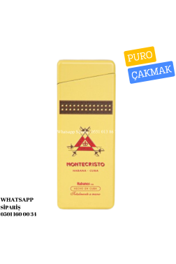 MonteCristo Özel Üretim Tek Torch Pürmüz Sarı Puro Çakmağı