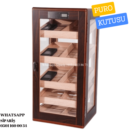 Puro Kutusu 5 Raflı Sedir Humidor