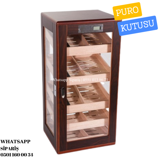 Puro Kutusu 5 Raflı Sedir Humidor