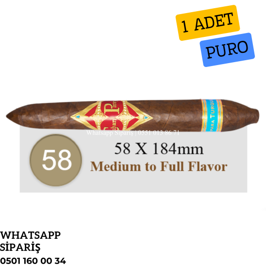 Cuban Parejo Habano  Oscuro Salomón No6 - 1 Adet Puro