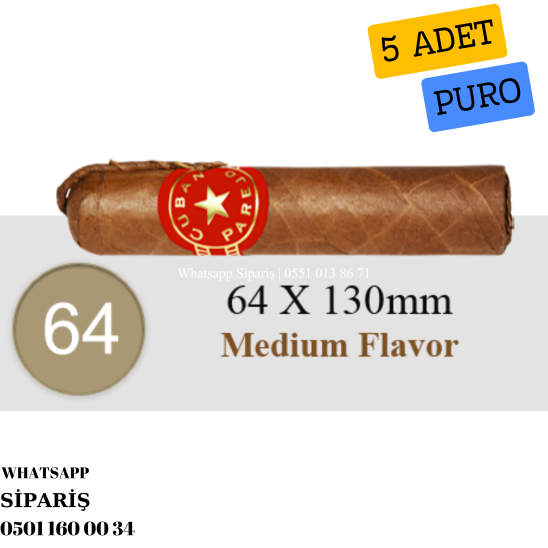 Cuban Parejo Serie Zafadores Medios 5'li Puro Paket