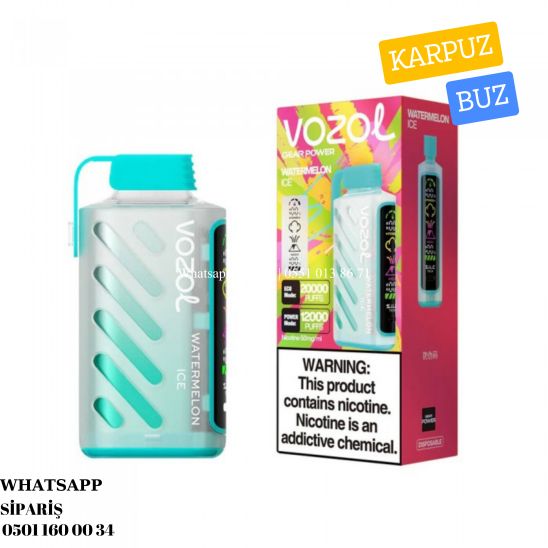 Vozol Gear Power 20000 PUFF Watermelon ice
