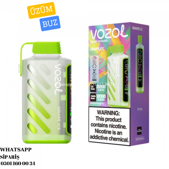 Vozol Gear Power 20000 PUFF Grape Ice