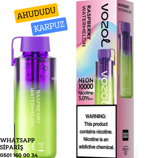 Vozol Neon Raspberry Watermelon 10000 PUFF