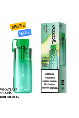 Vozol Neon Mıamı Mınt 10000 PUFF
