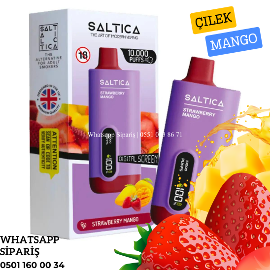 Saltica 10000 Ekranlı Puff Strawberry Mango