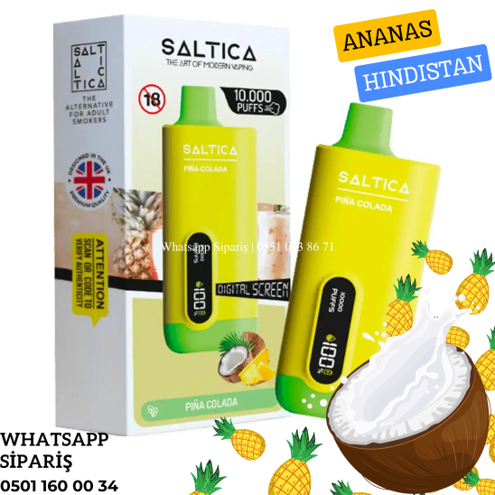 Saltica 10000 Ekranlı Puff Pina Colada