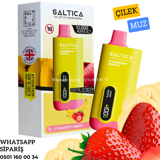 Saltica 10000 Ekranlı Puff Strawberry Banana