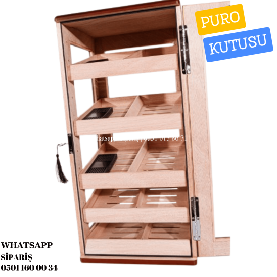 Puro Kutusu 5 Raflı Sedir Humidor