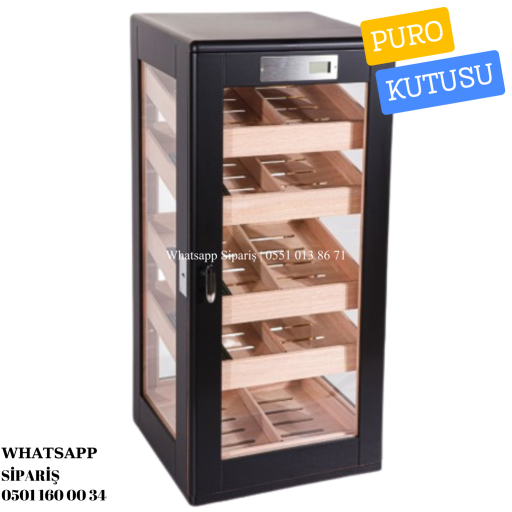 Puro Kutusu 5 Raflı Sedir Humidor