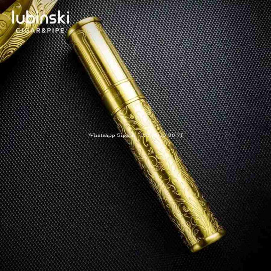Lubinski Gold Metal Puro Seti Çakmak-Kesici-Küllük-P.Kılıfı