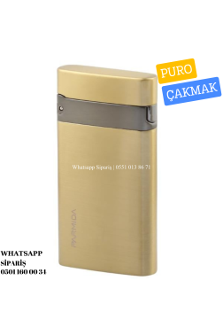 Parmida Tek Torch Pürmüz Gold-Gunmetal Metal Puro Çakmağı