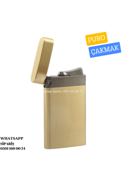 Parmida Tek Torch Pürmüz Gold-Gunmetal Metal Puro Çakmağı