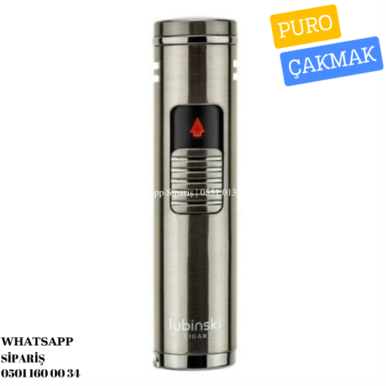 Lubinski 3lü Torch Gunmetal Metal Puro Çakmağı