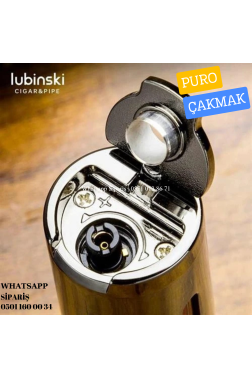 Lubinski 3lü Torch Gunmetal Metal Puro Çakmağı 
