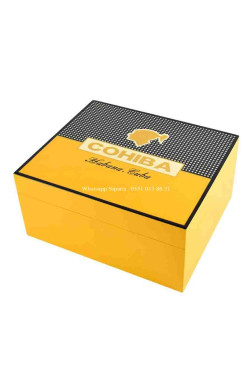 Cohiba Sarı Humidor Puro Kutusu ve Aksesuar Seti