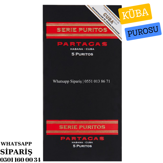 Partagas Puritos 5'li Cigarillos 1 Paket