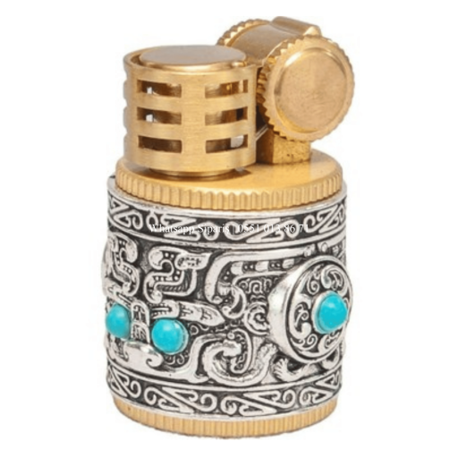 Firuze Taşlı Mini Benzinli Çakmak (Yüzük Çakmak) 