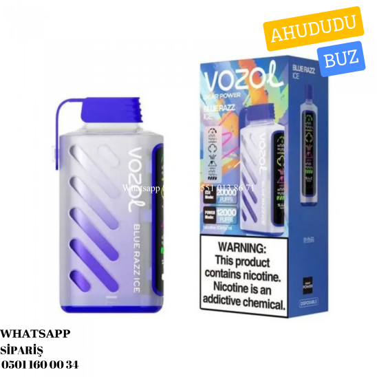 Vozol Gear Power 20000 PUFF Blue Razz ice