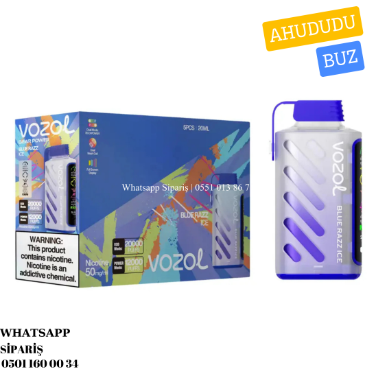 Vozol Gear Power 20000 PUFF Blue Razz ice