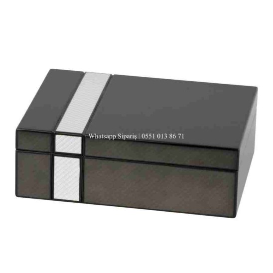 Passatore Karbon Sedir Humidor Puro Seti Siyah 20's
