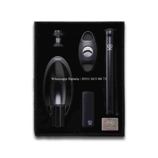 Myon Racing Puro Seti Çakmak-Kesici-Küllük-P.Kılıfı Siyah