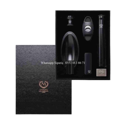 Myon Racing Puro Seti Çakmak-Kesici-Küllük-P.Kılıfı Siyah