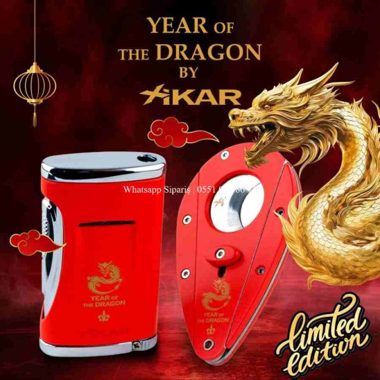 Xikar Year Of The Dragon Limited Puro Çakmağı ve Kesici Seti