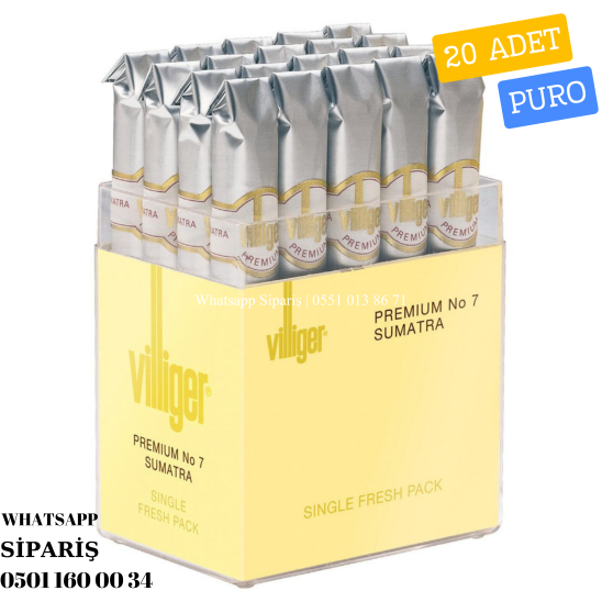 Villiger Premium Sumatra No7 20'li Cam Kutu Puro
