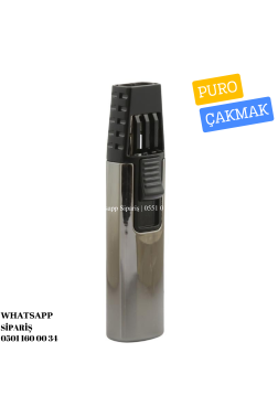 Parmida Çift Torch Pürmüz Gunmetal-Siyah Puro Çakmağı