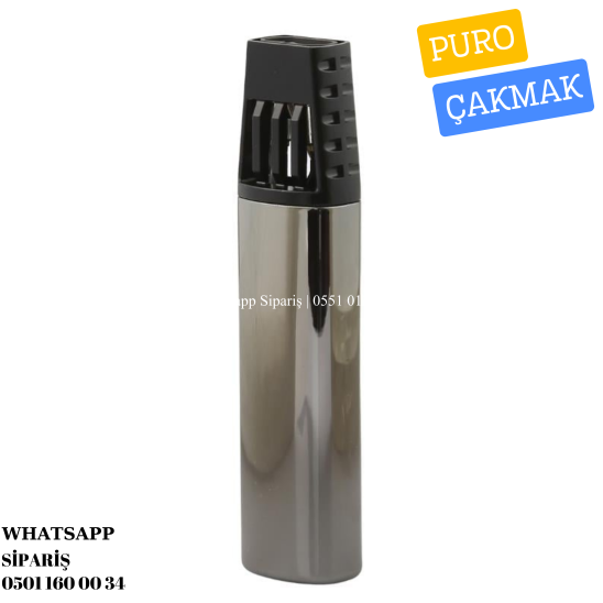 Parmida Çift Torch Pürmüz Gunmetal-Siyah Puro Çakmağı