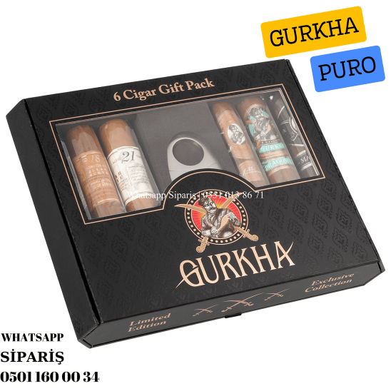 Gurkha Sampler Gift Pack 6'lı Puro Seti Kesicili Gurkha Sampler Gift Pack 6'lı Puro Seti Kesicili