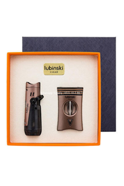 Lubinski Metal Bronz Puro Seti (2 Torch Çakmak, 60 Ring V-Cut Puro Kesici)