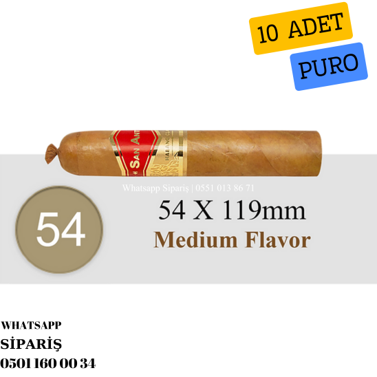 San Antonio Laugito 54 Habano Claro 10'lu Puro Kutu