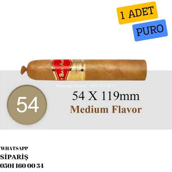 San Antonio Laugito 54 Habano Claro 1 Adet Puro