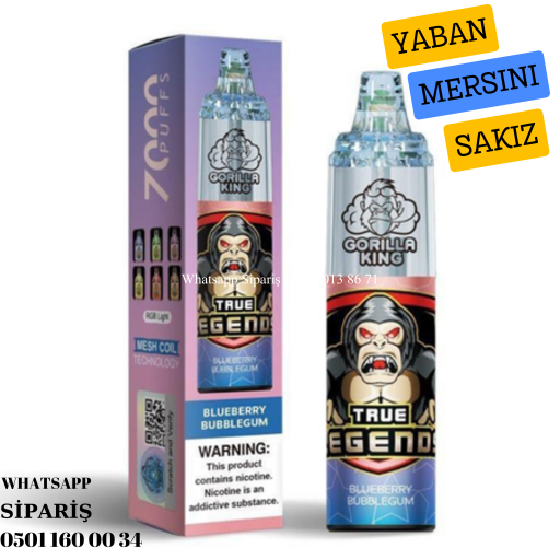 Gorilla King Blueberry Bubblegum - 7000 PUFF