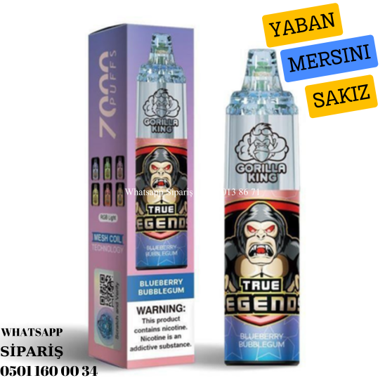 Gorilla King Blueberry Bubblegum - 7000 PUFF