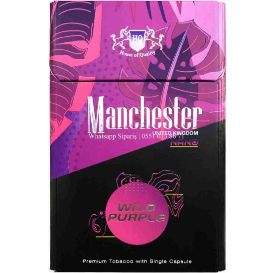 Manchester Nano Wild Purple Slim Sigara (Böğürtlen Aromalı) x10 Paket