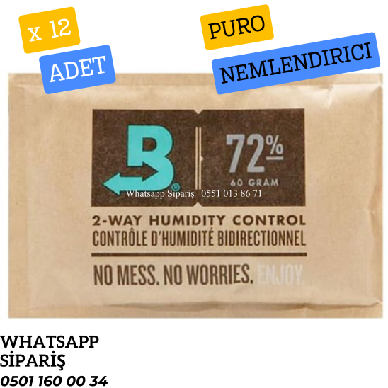 Boveda 72 60g Puro Kutusu Humidor Nemlendirici x12 Adet