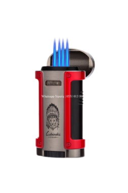 Lubinski 4lü Torch Kırmızı Puro Çakmağı