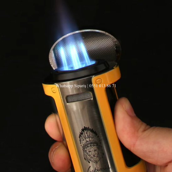 Lubinski 4lü Torch Sarı Puro Çakmağı