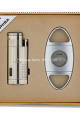 Cohiba Metal Silver Puro Seti  3 Torch Çakmak + 58 Ring Kesici