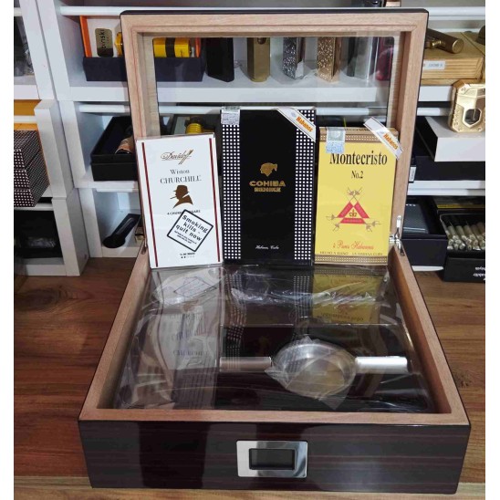 Kahverengi Sedir Humidor Puro Seti