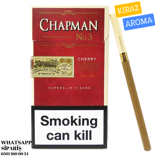 Chapman Cherry Tatlı Süper Slim Kiraz Aromalı Sigara x10 Paket