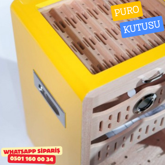 Cohiba Premium Ahşap & Cam Puro Nemlendirici Kutusu – Yüksek Kalite Humidor