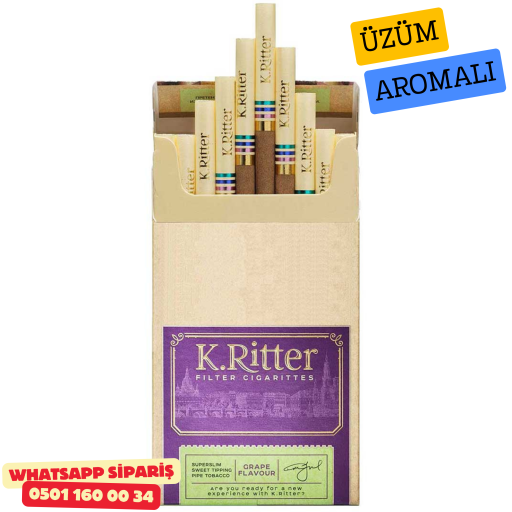 K.Ritter Grape Super Slim – Üzüm Aromalı Sigara x10 Paket