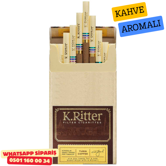 K.Ritter Turin Coffee Super Slim – Kahve Aromalı Sigara x10 Paket